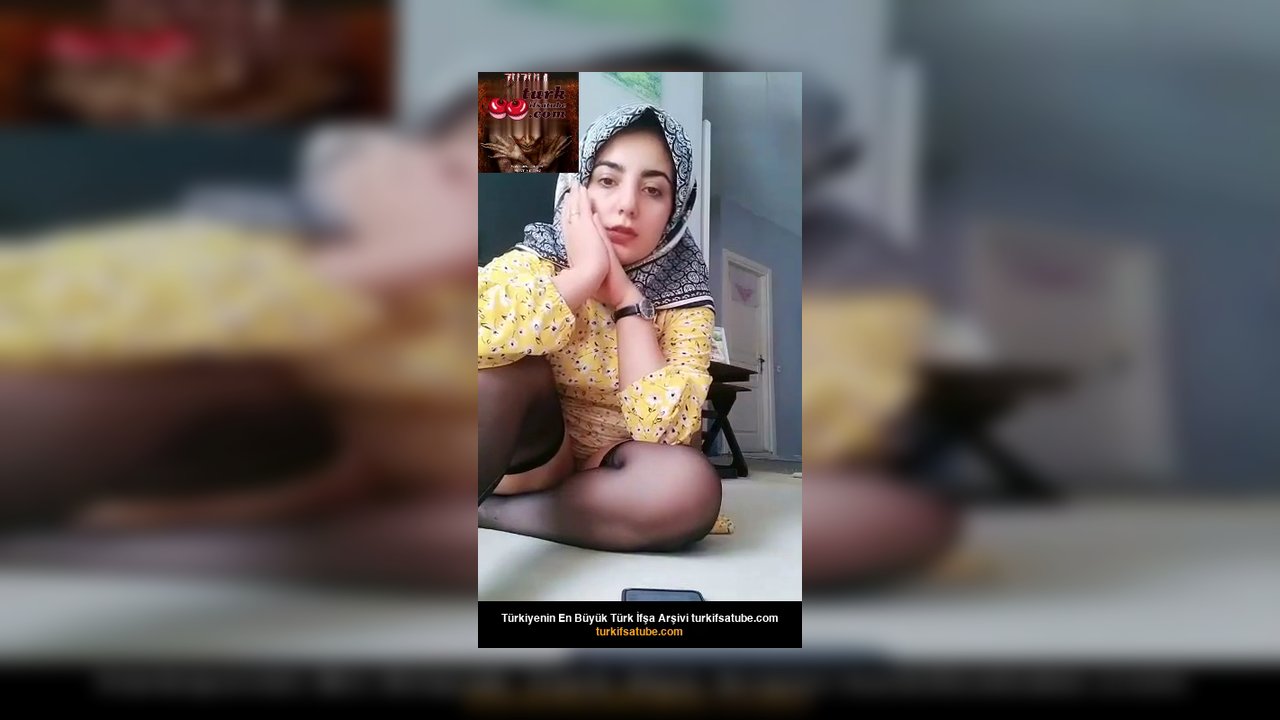 Türbanlı Öğretmen ifşa Mutfakta sarı elbiseli yayın seyret - Video İzle.mp4