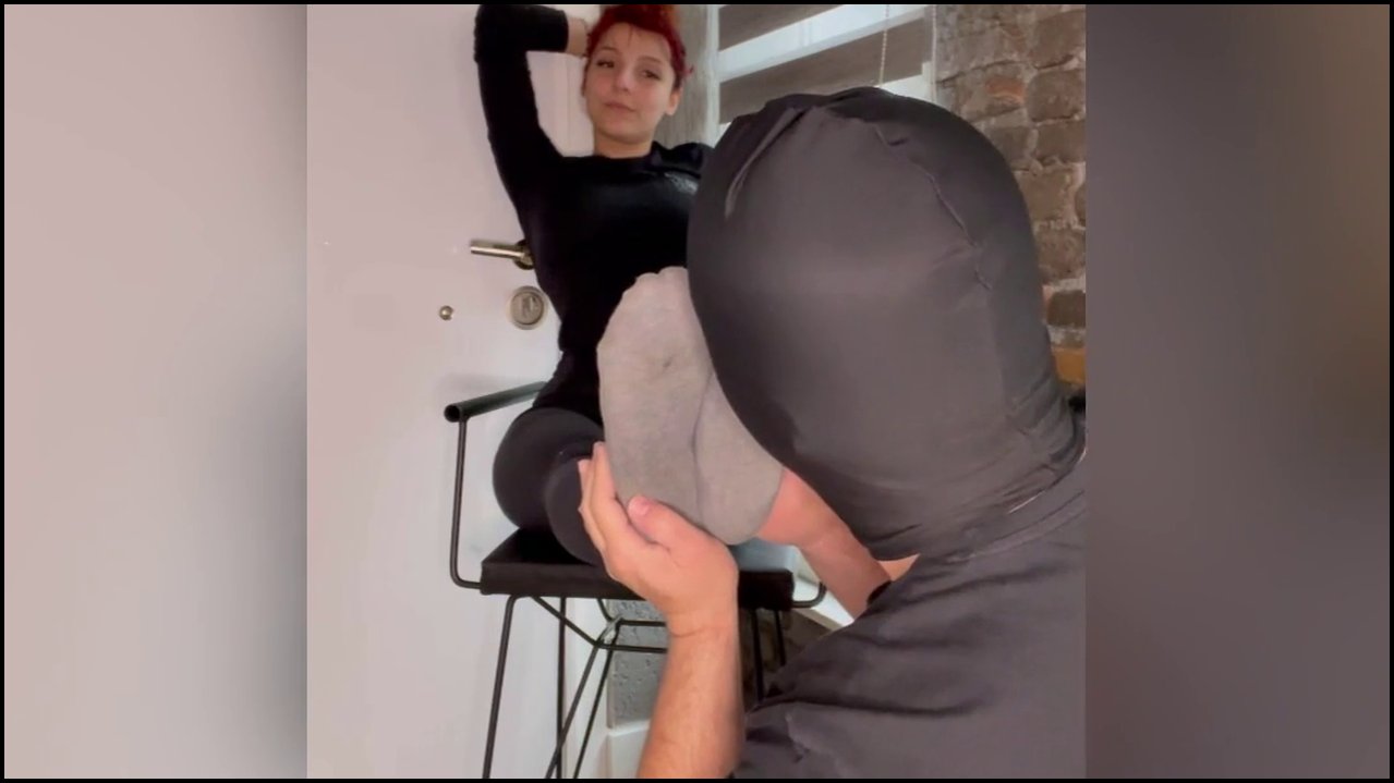 Socks licking, slavery, feet licking