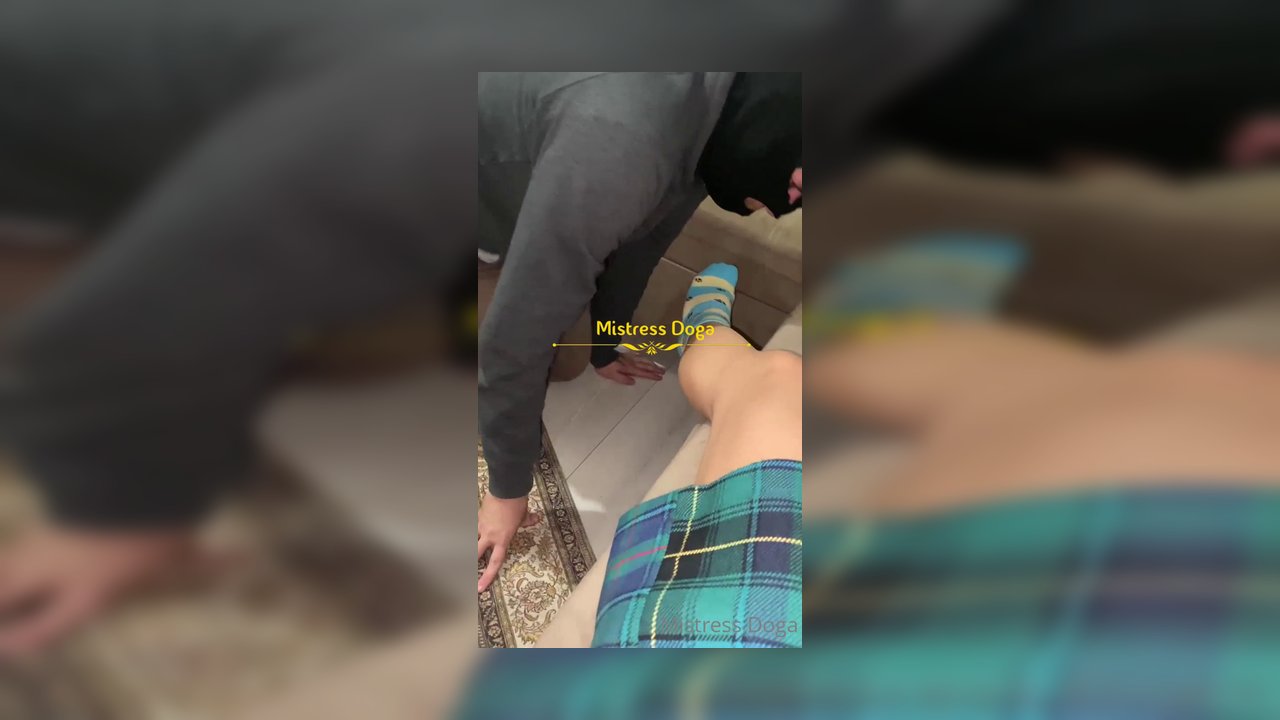 Yalnızca bir ayağımı yalayabiliyor çünkü bu it cezalı - Video İzle