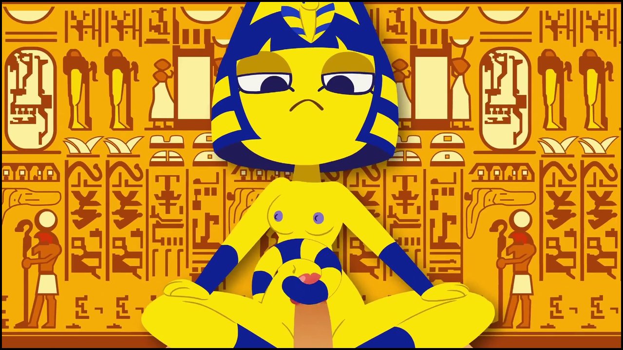Zone Ankha - Cartoon catgirl god anal rides human cock (1).mp4