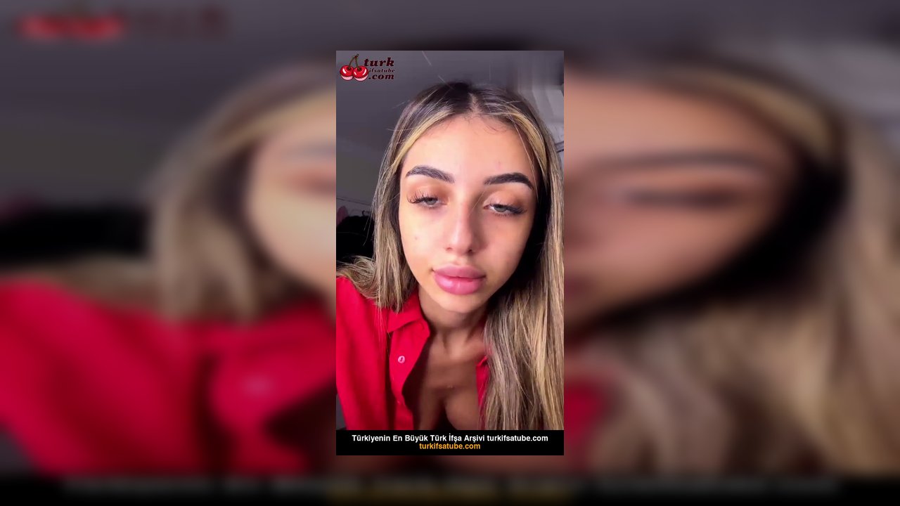 Elanur Ayan ifşa Kırmızı gömlek sütyensiz yayın yaptı - Video İzle.mp4