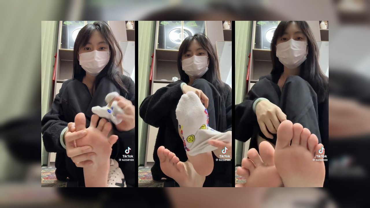 TikTokで足裏足指を晒してしまう子たちVol.26（15本）