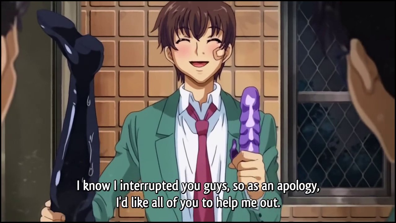 Dropout 2 - Anime brunette with huge juggs is getting gangbang fucked in a publi.mp4